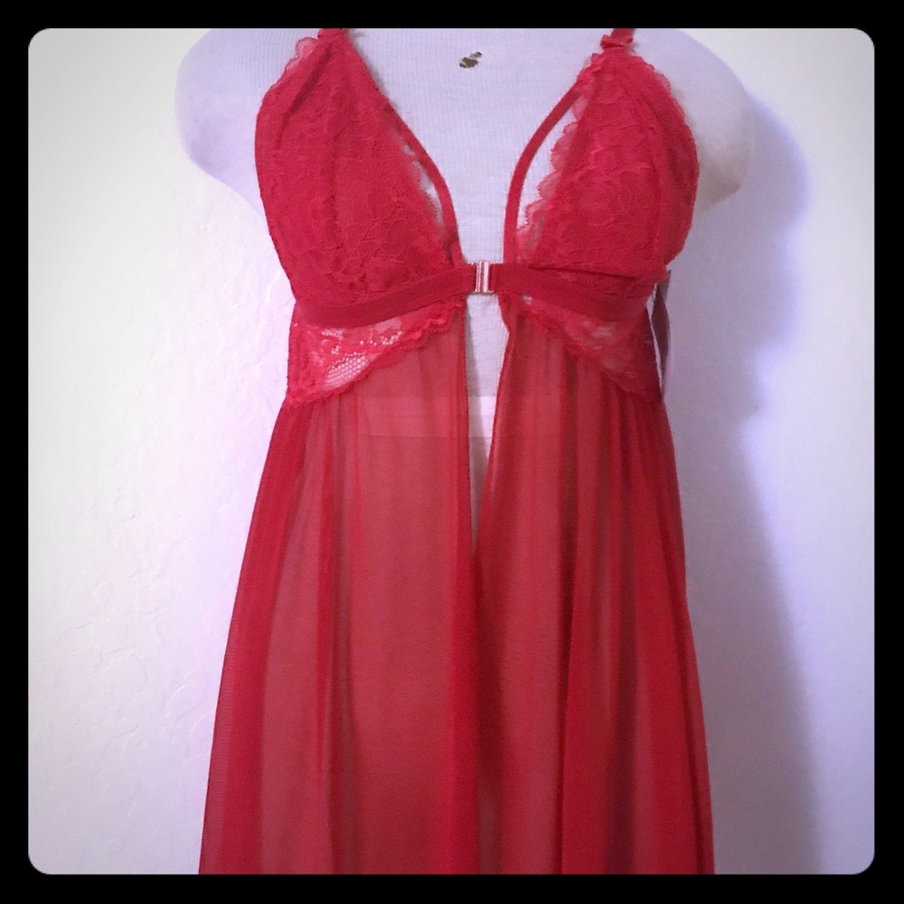 Red Plus size baby doll